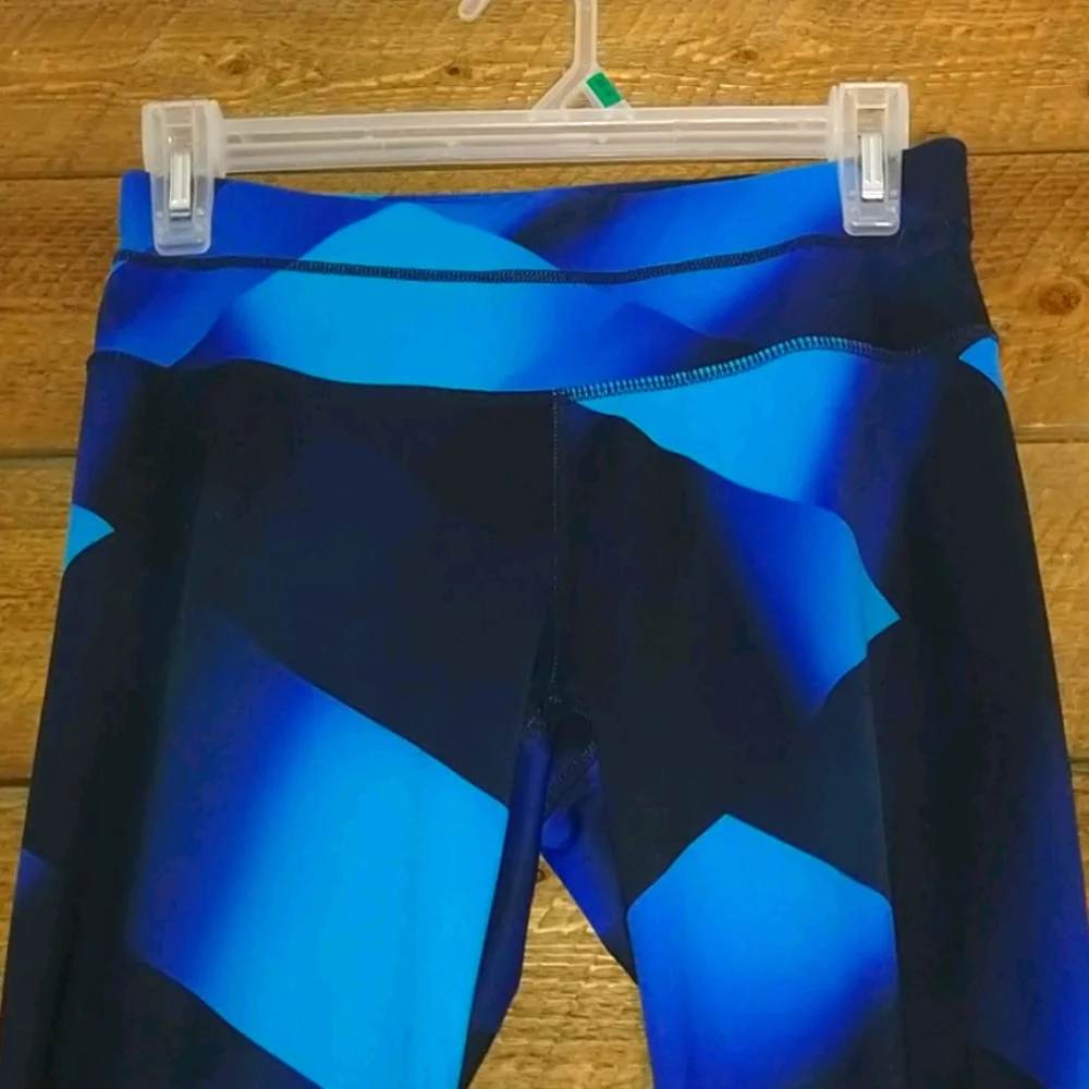 Athleta Work Out Leggings Blue and Black Size S - Picture 4 of 10